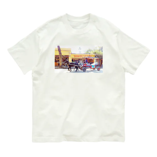 アイスクリーム屋さんと馬車 オーガニックコットンTシャツ