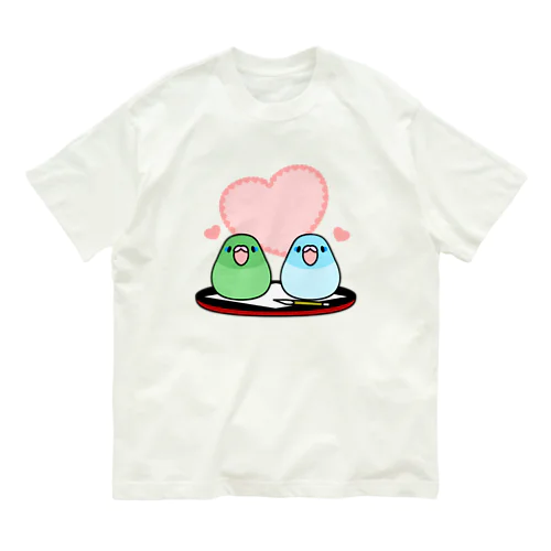 まめ大福マメルリハ【まめるりはことり】 Organic Cotton T-Shirt