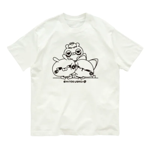 ひとえうさぎ  オーガニックコットンTシャツ