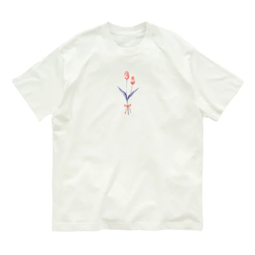 赤青鉛筆チューリップ🌷 Organic Cotton T-Shirt