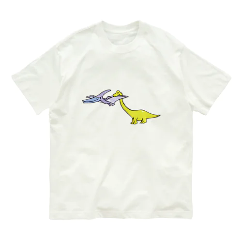 カムカム恐竜（プテラノドン×ブラキオサウルス） Organic Cotton T-Shirt