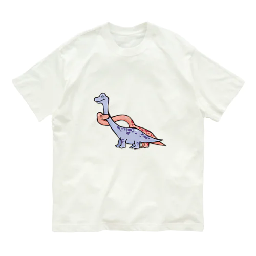 カムカム恐竜（ブラキオサウルス） オーガニックコットンTシャツ