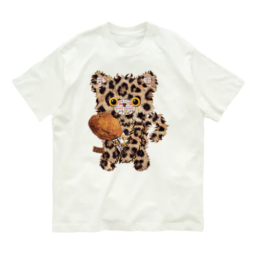 NK_チキン好きな鍵猫(ヒョウ) Organic Cotton T-Shirt