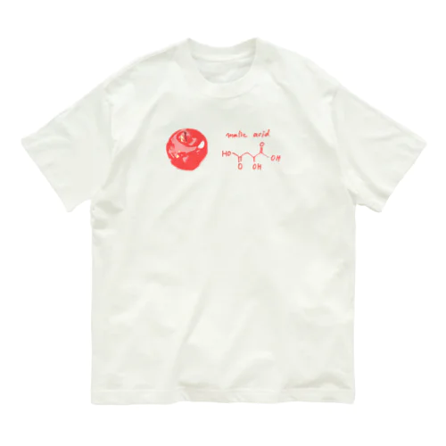 リンゴ酸 オーガニックコットンTシャツ