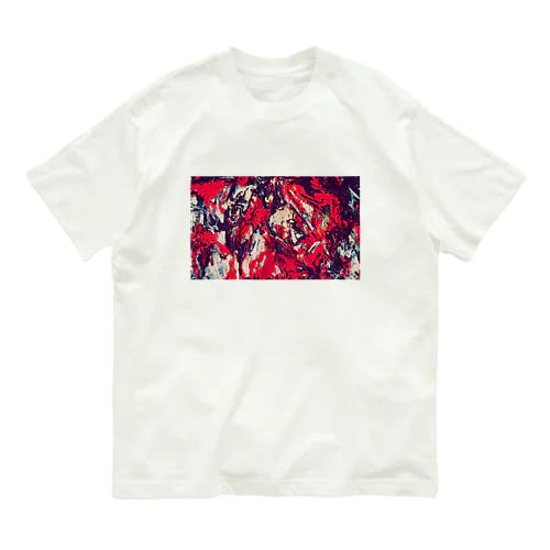 paint_01_landscape(red) オーガニックコットンTシャツ