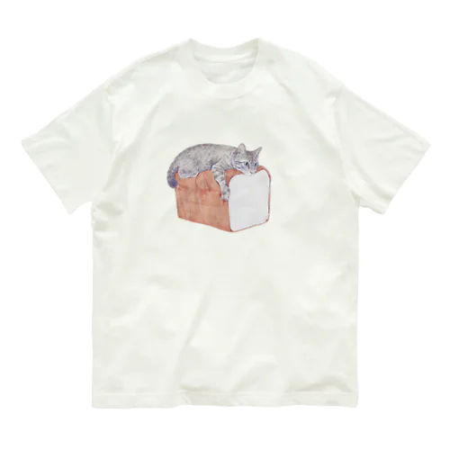 サバトラと高級食パン Organic Cotton T-Shirt