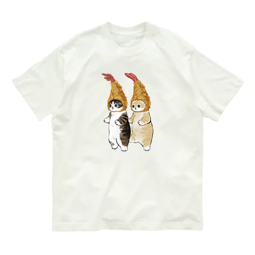 ダブルえび天にゃん Organic Cotton T-Shirt