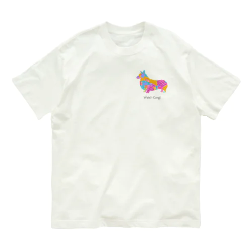 アレグリヘ　コーギー オーガニックコットンTシャツ