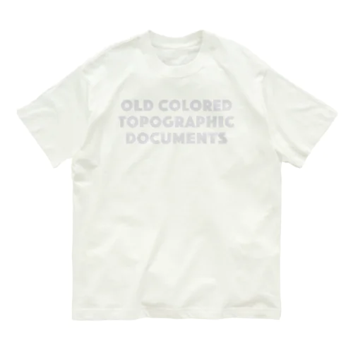 OLD Colored Topographic Documents Organic Cotton T-Shirt