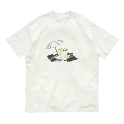 おすましくま子とbeach party オーガニックコットンTシャツ