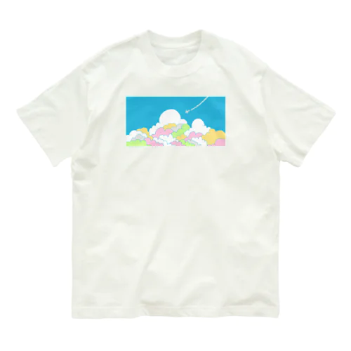 入道雲とひこうき雲 オーガニックコットンTシャツ