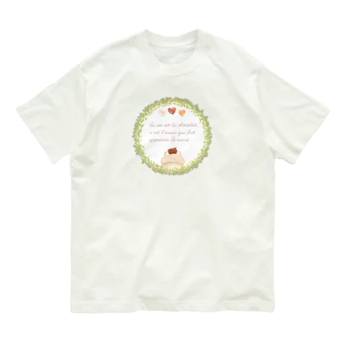 《ボタニカル01》＊べあとリースとチョコレート＊ Organic Cotton T-Shirt