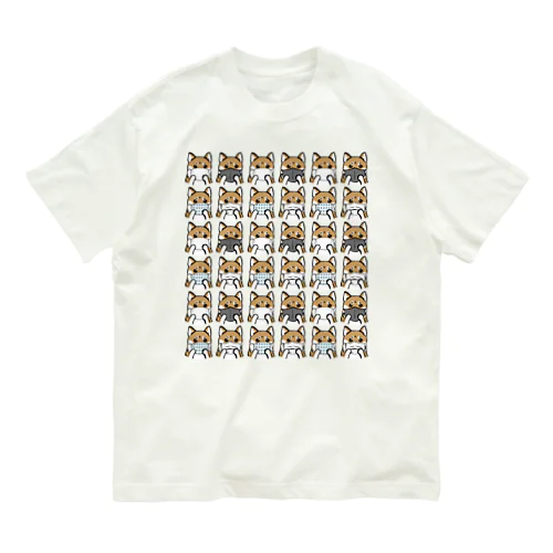 マスクだワン!柴犬がいっぱい オーガニックコットンTシャツ