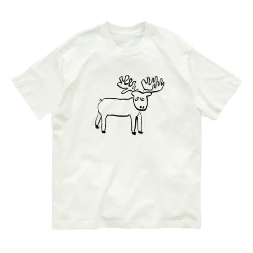 ヘラジカくん Organic Cotton T-Shirt