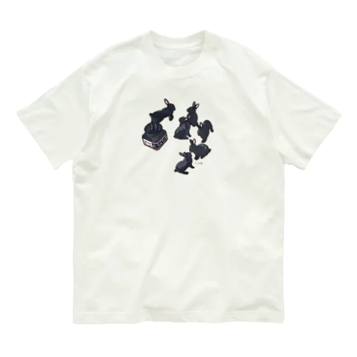 とびだせ黒うさぎ Organic Cotton T-Shirt