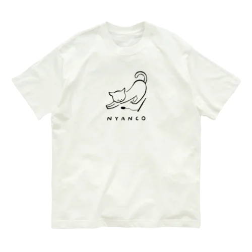 にゃんこ オーガニックコットンTシャツ