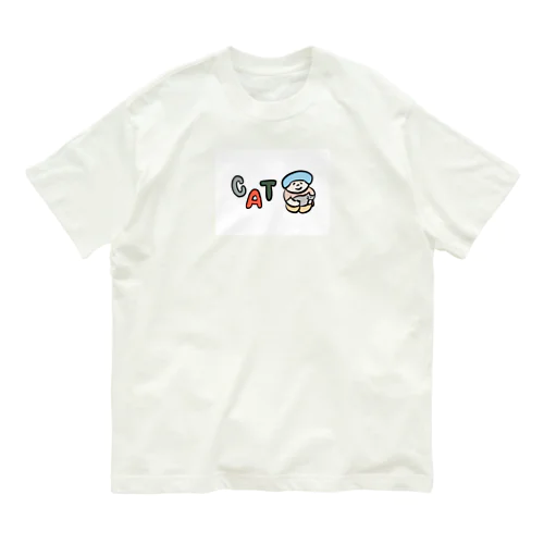 キャット アルファベット Organic Cotton T-Shirt