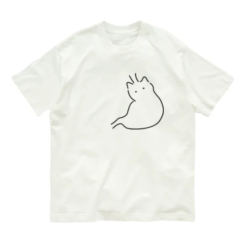 胃がニャンコ Organic Cotton T-Shirt