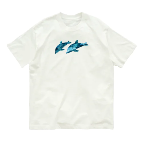 ２匹のイルカ Organic Cotton T-Shirt