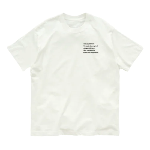 シンプル　ONE HAPPINESS Organic Cotton T-Shirt