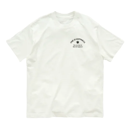 わんハピネス　ロゴ Organic Cotton T-Shirt
