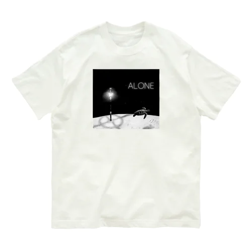 ALONE オーガニックコットンTシャツ