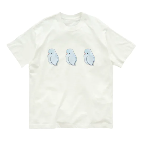 可愛いアメリカンホワイト　マメルリハちゃん【まめるりはことり】 Organic Cotton T-Shirt