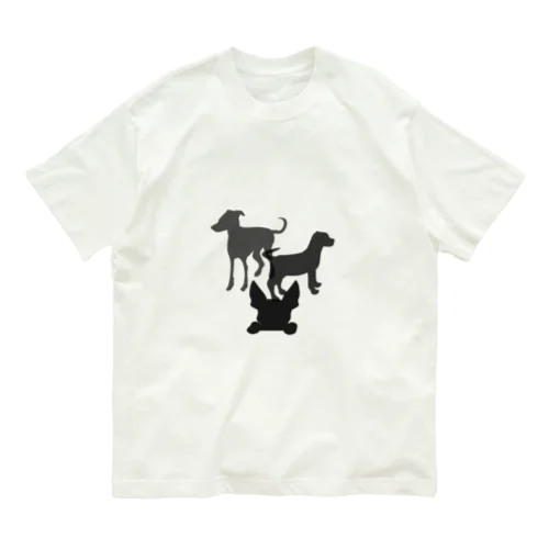 犬のシルエット Organic Cotton T-Shirt