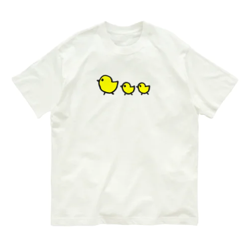 ヒヨコの親子 Organic Cotton T-Shirt