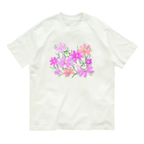 長老と秋桜 Organic Cotton T-Shirt