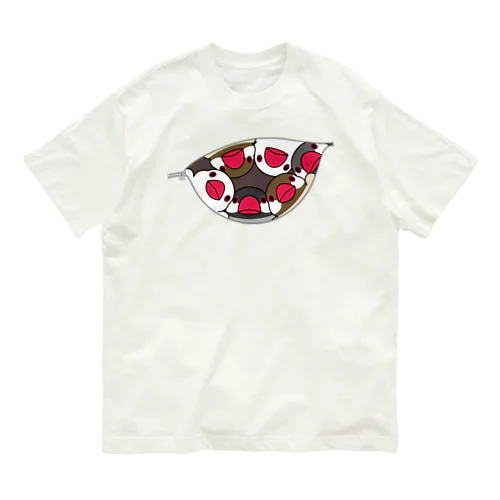 三密です！むちむち文鳥さん【まめるりはことり】 Organic Cotton T-Shirt