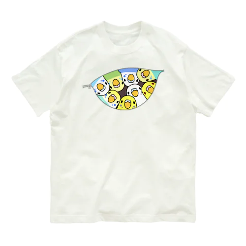 三密です！むちむちセキセイインコさん【まめるりはことり】 Organic Cotton T-Shirt