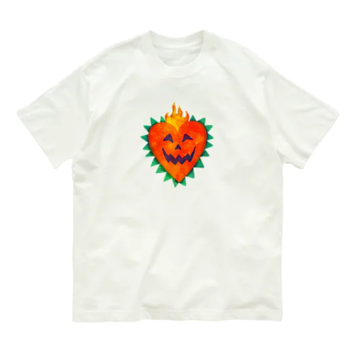 🧡🎃Halloween heart pumpkin🎃🧡 オーガニックコットンTシャツ