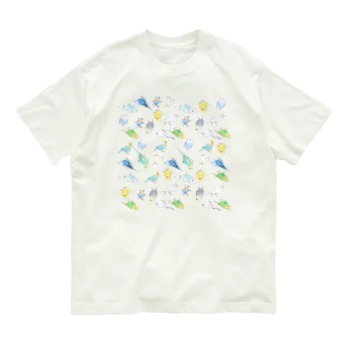 めっちゃセキセイインコちゃん【まめるりはことり】 Organic Cotton T-Shirt