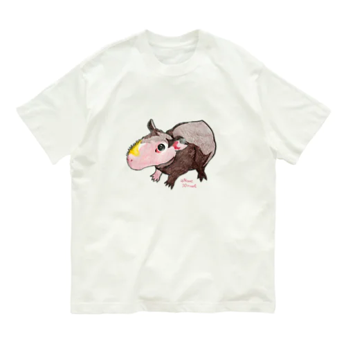 スキニーギニアピッグ（毛のないモルモット）Tシャツ オーガニックコットンTシャツ