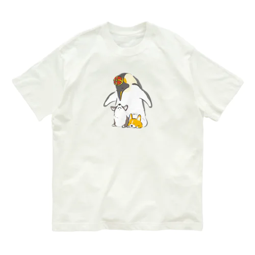 皇帝ペンギンとコーギー Organic Cotton T-Shirt