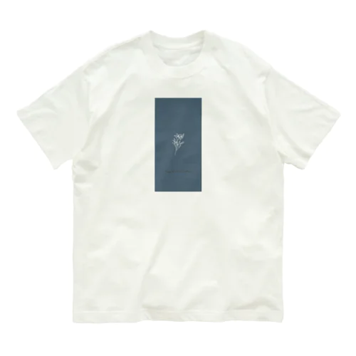 かすみ草 くすみブルー Organic Cotton T-Shirt