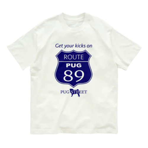 ROUTE89(PUG) オーガニックコットンTシャツ