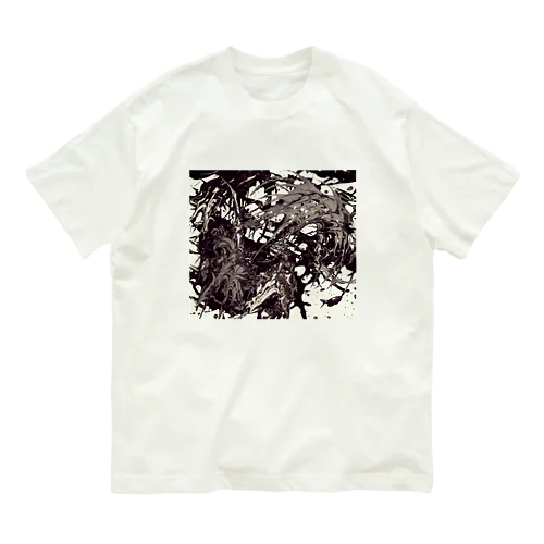 踊る細胞(monochrome) オーガニックコットンTシャツ