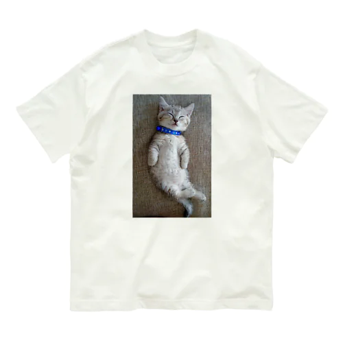 猫スヤスヤマンチカン Organic Cotton T-Shirt