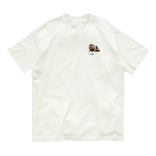 おあずけをくらうたぬき Organic Cotton T-Shirt