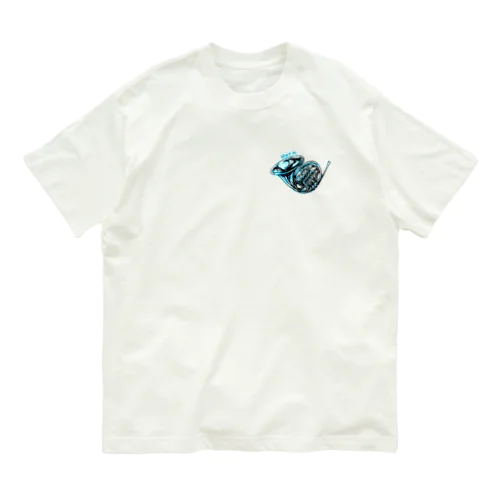 水色のフレンチホルン Organic Cotton T-Shirt