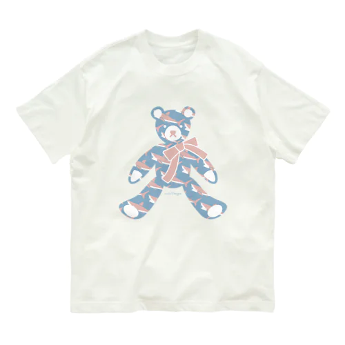 サメ好きのためのテディベア| Water Pink オーガニックコットンTシャツ