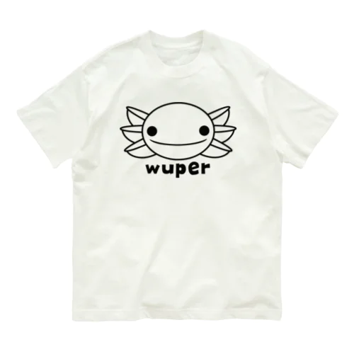 wuper線画 オーガニックコットンTシャツ