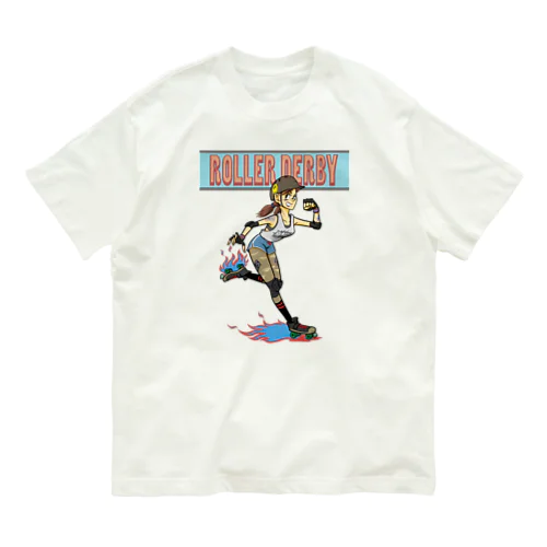 "ROLLER DERBY" オーガニックコットンTシャツ