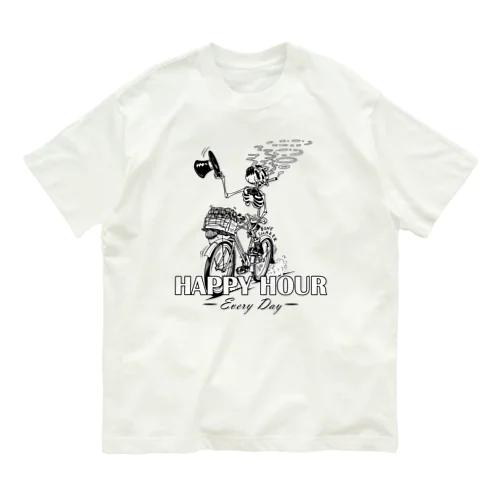 "HAPPY HOUR"(B&W) #1 Organic Cotton T-Shirt