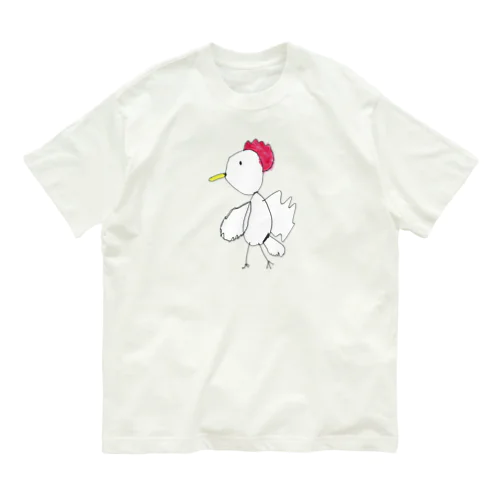 にわとり オーガニックコットンTシャツ