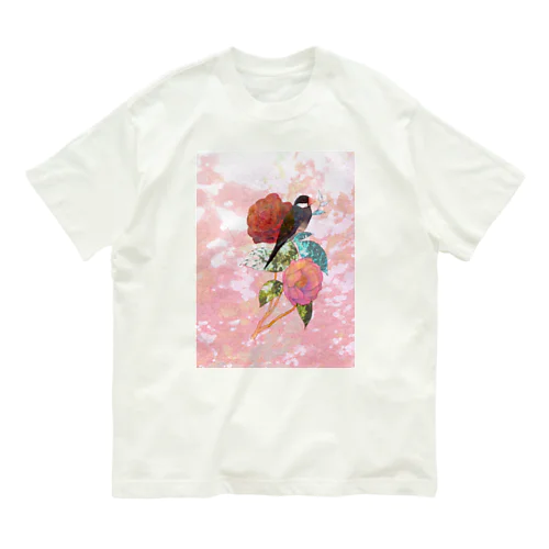 華と文鳥 Organic Cotton T-Shirt