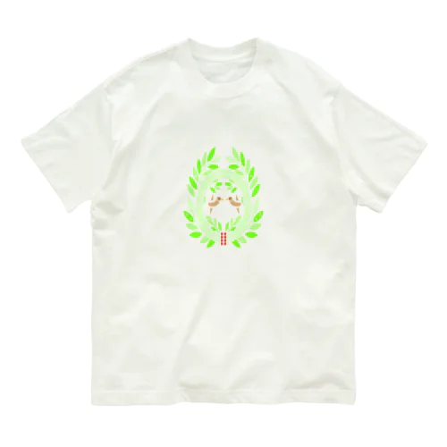 東欧風竹に雀(背景なし) Organic Cotton T-Shirt