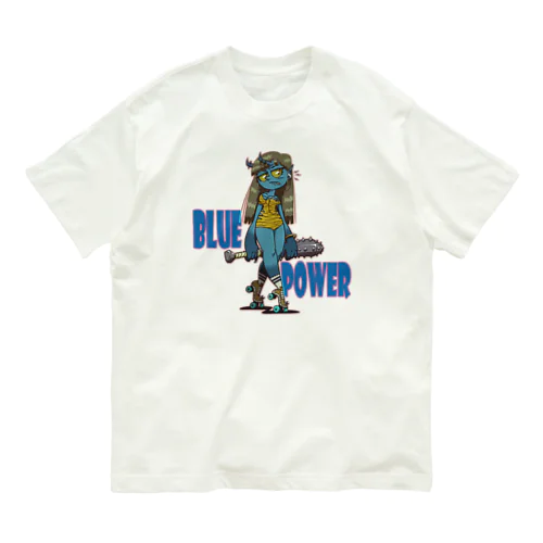 “BLUE POWER” オーガニックコットンTシャツ